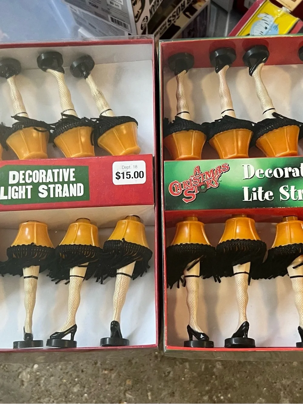 Decorative Light Strand - Black & Gold Leg Lamp Bulbs ( 2 boxes )